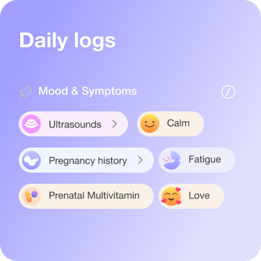 Premom symptom tracker daily logs preview