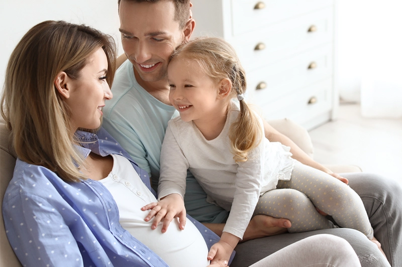 family pregnant mother