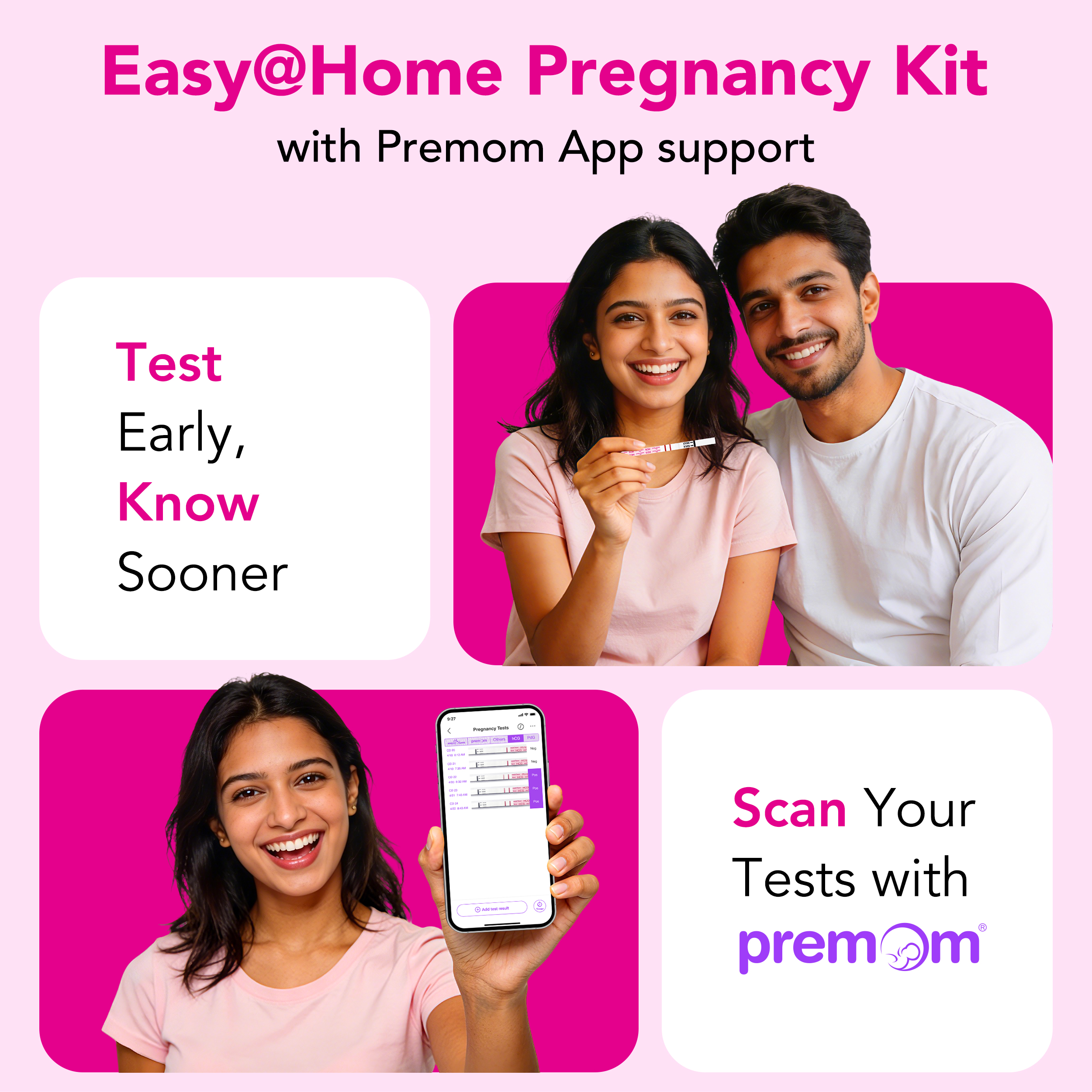 Easy@Home Pregnancy Test Strips 5 Pack