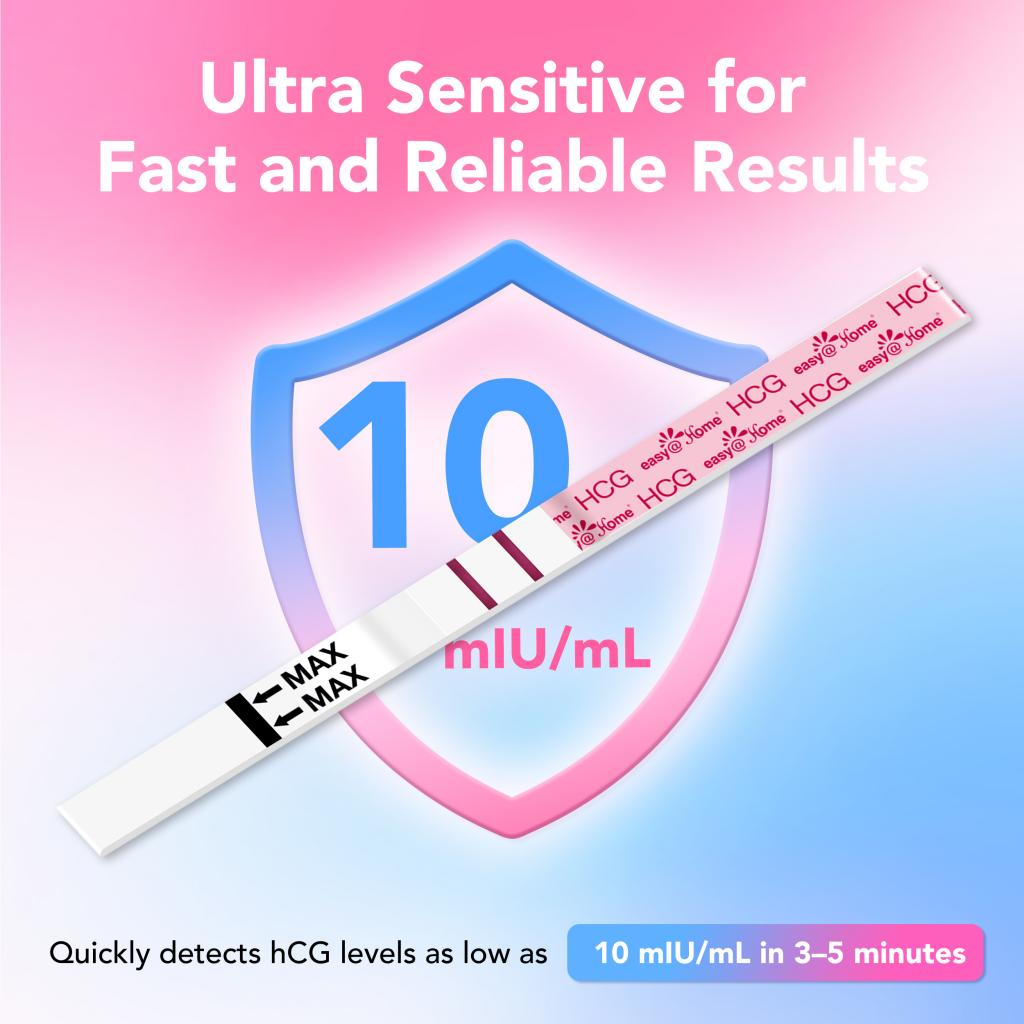 Easy@Home Ovulation and Pregnancy Test Strips: 10 LH and 5 HCG combo test kit