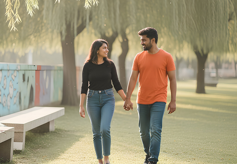 15-20-minute walk with your partner