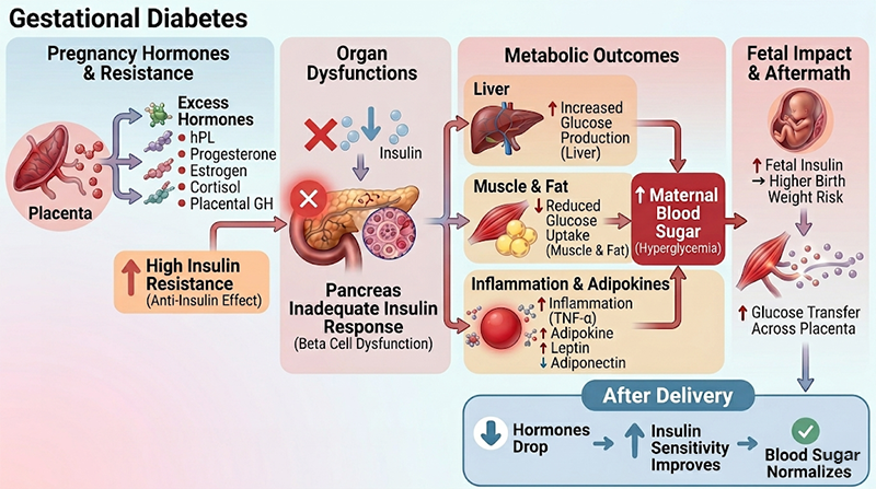 Medical reasoning for pregnancy diabetes